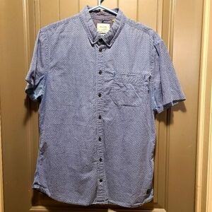 ⭐️BLEND MENS BLUE CHAMBRAY BUTTON DOWN SHIRT SHORT SLEEVES SZ/XL